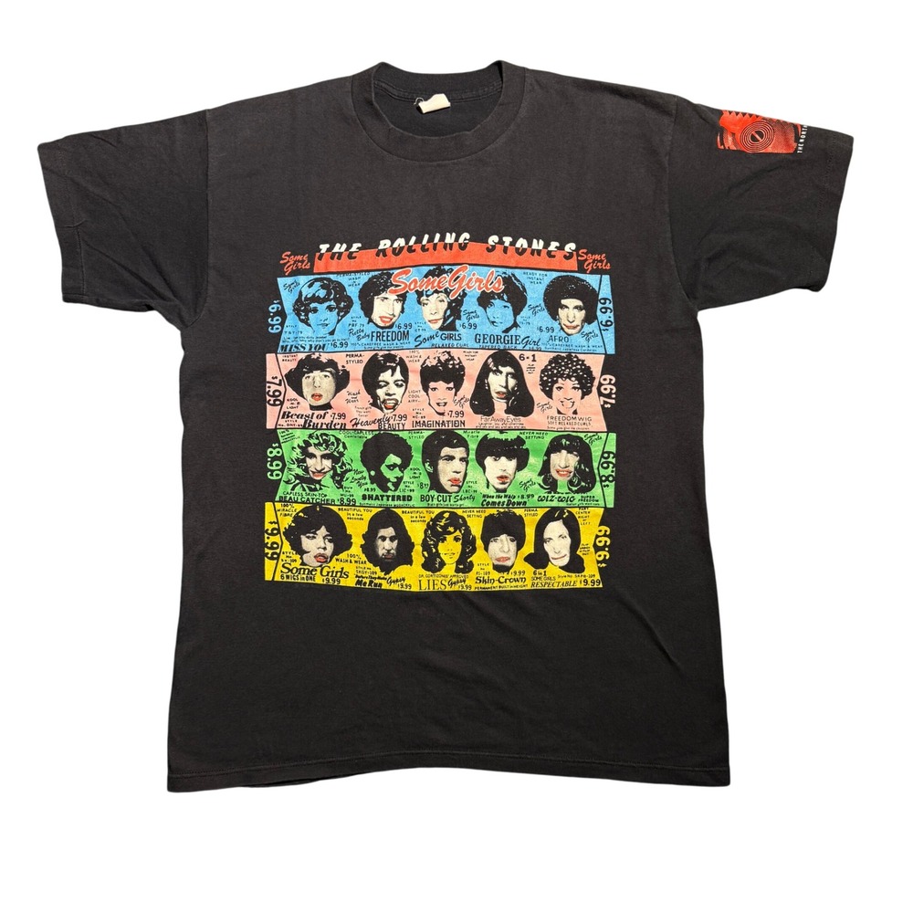 Vintage‎ 1989 Rolling Stones Some Girls North American Tour T-Shirt Black Large